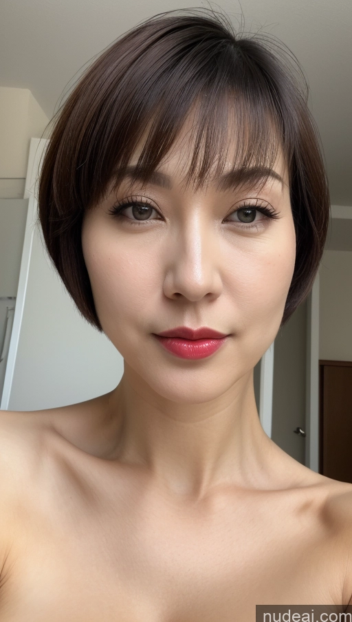 related ai porn images free for Woman One Huge Boobs Beautiful Lipstick Fairer Skin 40s Short Hair Korean Close-up View Detailed