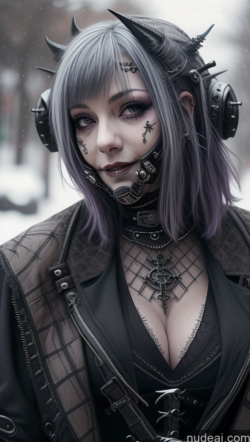 related ai porn images free for Laughing Nigerian Snow Nude Steampunk Gothic Punk Girl Cat Demon Close-up View Perfect Boobs Busty Milf Purple Hair