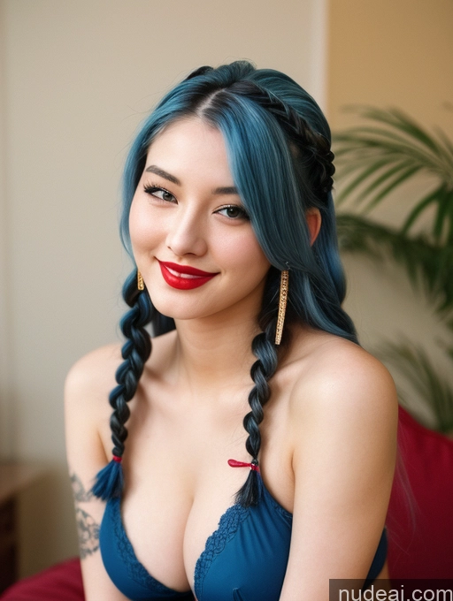 related ai porn images free for Busty Beautiful Lipstick Tattoos Perfect Body Fairer Skin Seductive Laughing Korean 18 Blue Hair Braided 90s