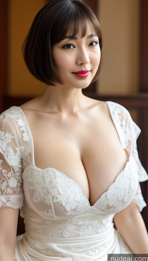 related ai porn images free for Woman One Huge Boobs Beautiful Lipstick Fairer Skin 40s Short Hair Korean Close-up View Detailed Dress Traditional