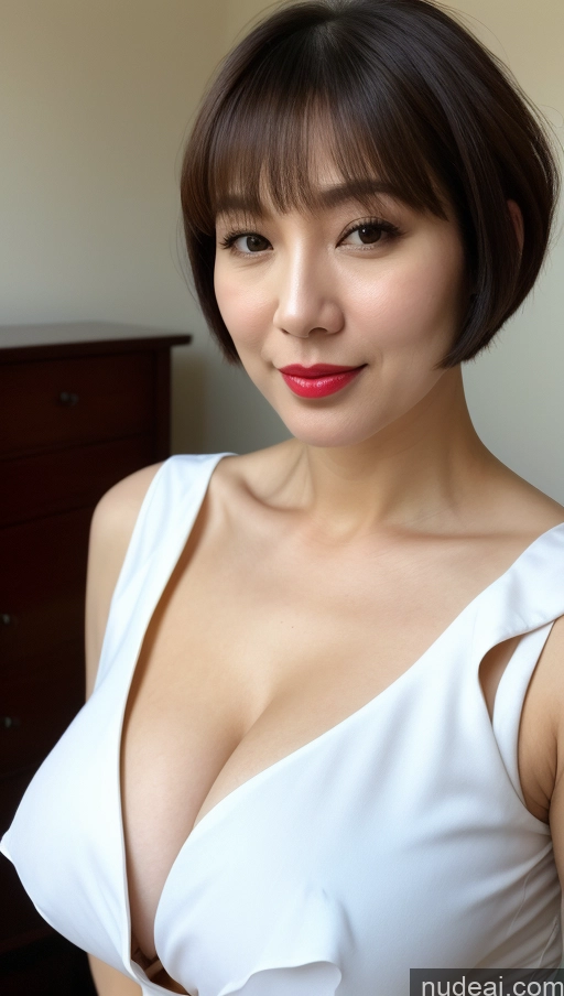 related ai porn images free for Woman One Huge Boobs Beautiful Lipstick Fairer Skin 40s Short Hair Korean Close-up View Detailed Dress Traditional