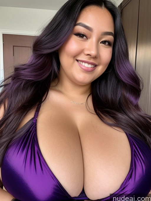 related ai porn images free for Sorority Busty Huge Boobs Beautiful Perfect Boobs Thick Chubby Fat 30s Happy Purple Hair Filipina Close-up View One Piece Swimsuit Satin