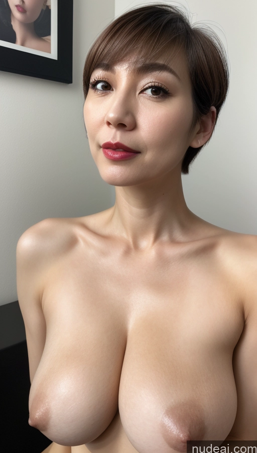 related ai porn images free for Woman One Huge Boobs Beautiful Lipstick Fairer Skin 40s Short Hair Korean Close-up View Detailed