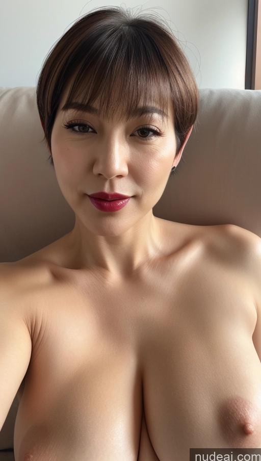 related ai porn images free for Woman One Huge Boobs Beautiful Lipstick Fairer Skin 40s Short Hair Korean Close-up View Detailed