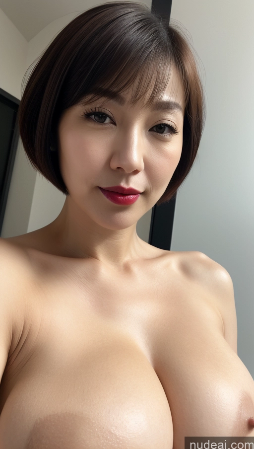 related ai porn images free for Woman One Huge Boobs Beautiful Lipstick Fairer Skin 40s Short Hair Korean Close-up View Detailed