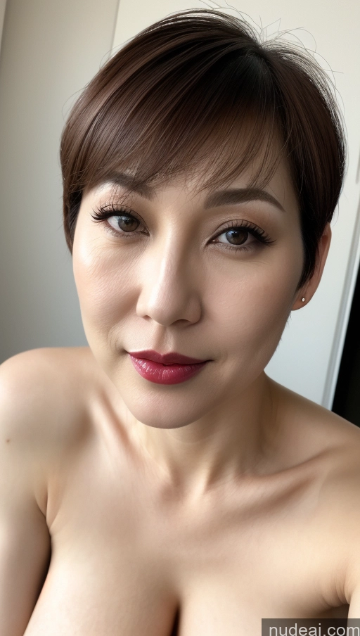 related ai porn images free for Woman One Beautiful Lipstick Fairer Skin Close-up View Detailed Huge Boobs 40s Korean Short Hair