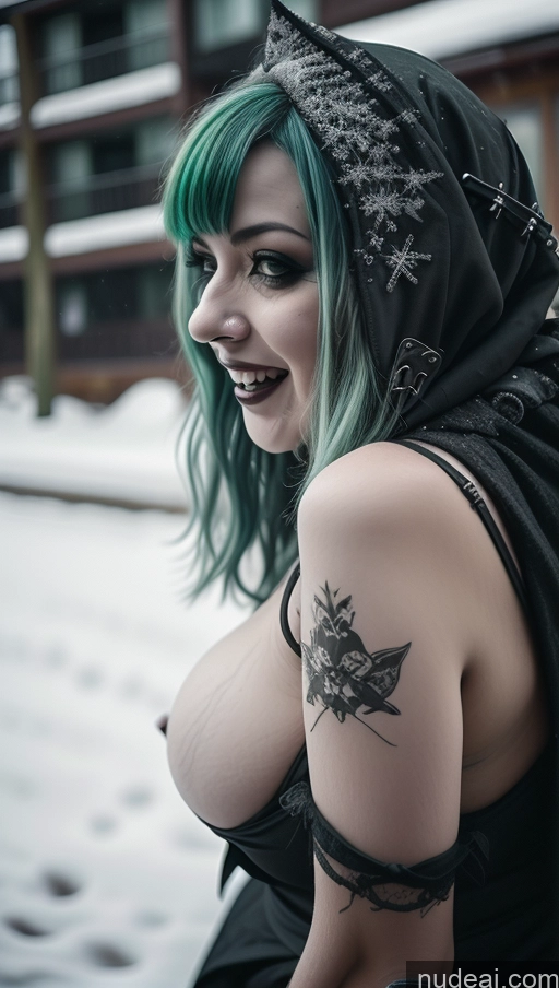 related ai porn images free for Milf Busty Perfect Boobs Chubby Green Hair Ethiopian Snow Close-up View Gothic Punk Girl Laughing Goth Nude