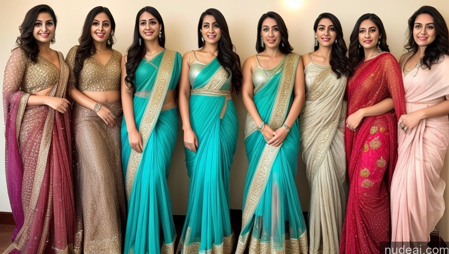 ai nude image of a group of women in saris posing for a picture pics of Woman Trans Girl With Erect Penis Sari Several Transparent