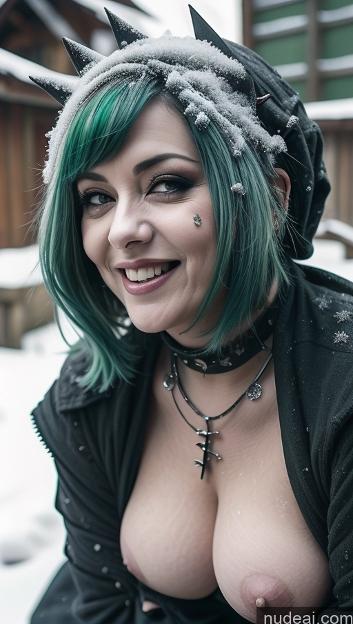 related ai porn images free for Milf Busty Perfect Boobs Chubby Green Hair Ethiopian Snow Close-up View Gothic Punk Girl Laughing