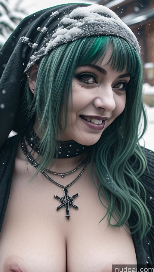 related ai porn images free for Milf Busty Perfect Boobs Chubby Green Hair Ethiopian Snow Close-up View Gothic Punk Girl Laughing