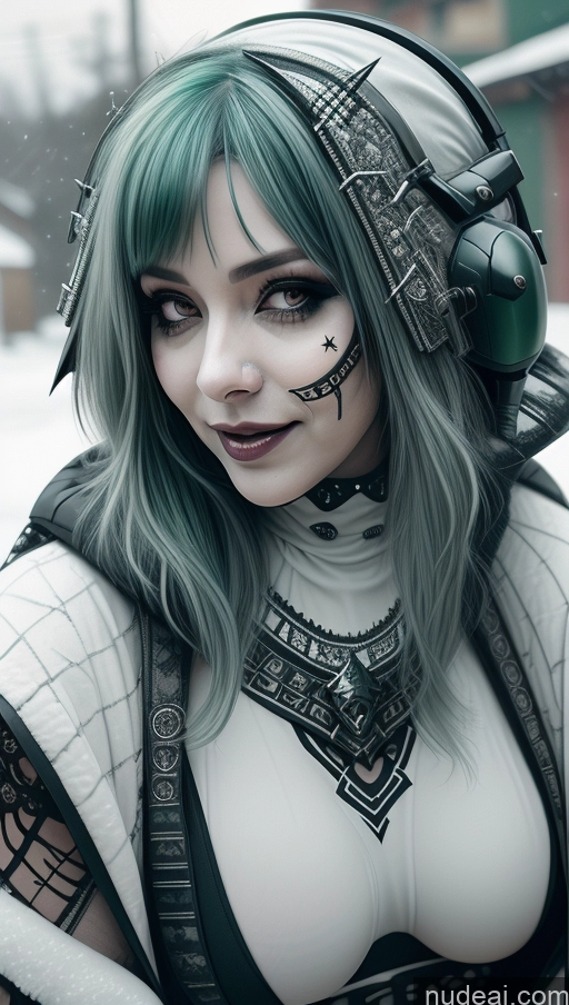 related ai porn images free for Milf Chubby Green Hair Ethiopian Snow Laughing Futuristic Busty Perfect Boobs Close-up View Gothic Punk Girl