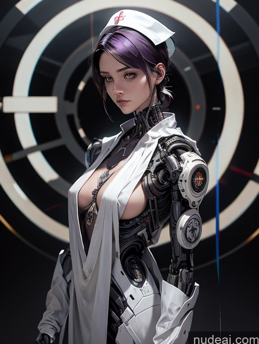 related ai porn images free for Cyberpunk Graphics Cyborg Jewelry Hospital Detailed Sci-fi Armor White Legspread Nurse Steampunk Futuristicbot V2 Oiled Body Pubic Hair Huge Tits, Hard Nipples Muscular Abs Thick Purple Hair 18