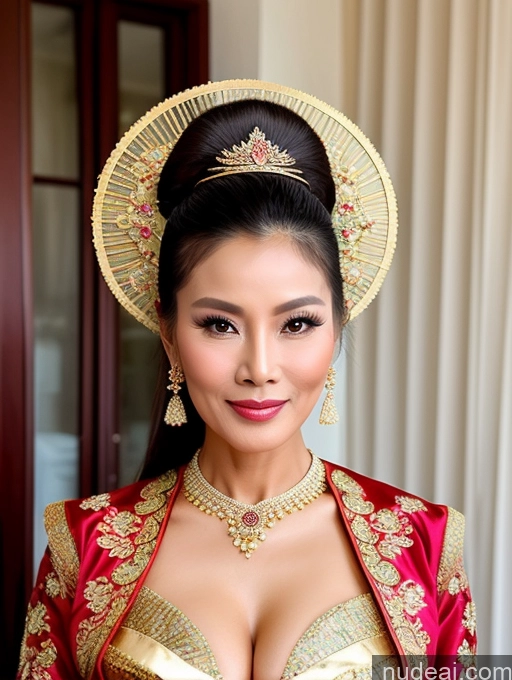 related ai porn images free for Beautiful Hair Bun Vietnamese Miss Universe Model Traditional 60s Cleavage