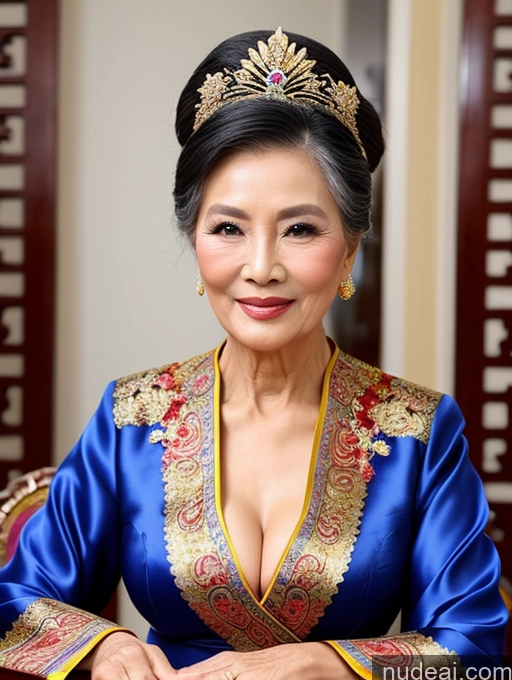 related ai porn images free for Beautiful Hair Bun Vietnamese Miss Universe Model Traditional Cleavage 70s