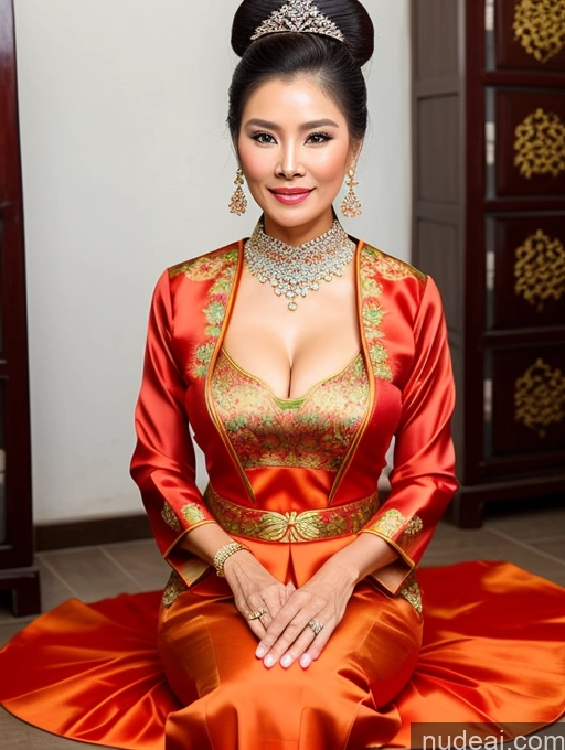 related ai porn images free for Beautiful Hair Bun Vietnamese Miss Universe Model Traditional Cleavage 60s