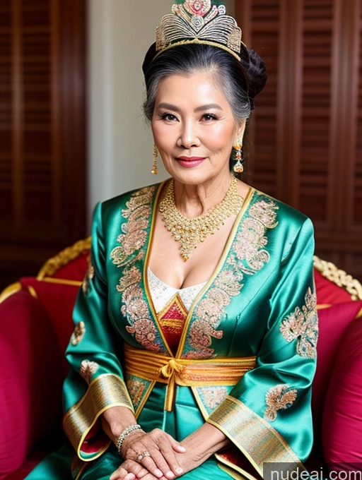 related ai porn images free for Beautiful Hair Bun Vietnamese Miss Universe Model Traditional 70s Cleavage