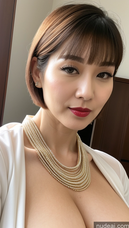 related ai porn images free for Woman One Huge Boobs Beautiful Lipstick Fairer Skin 40s Short Hair Korean Close-up View Detailed Traditional Dress