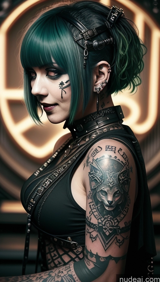 related ai porn images free for Milf Chubby Short Hair Ethiopian Tattoos Gothic Punk Girl Club Close-up View Green Hair Steampunk Laughing Perfect Boobs Busty