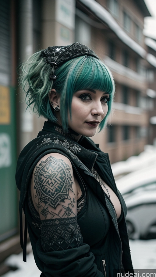 related ai porn images free for Milf Chubby Short Hair Ethiopian Tattoos Gothic Punk Girl Green Hair Laughing Perfect Boobs Busty Jacket Close-up View Snow