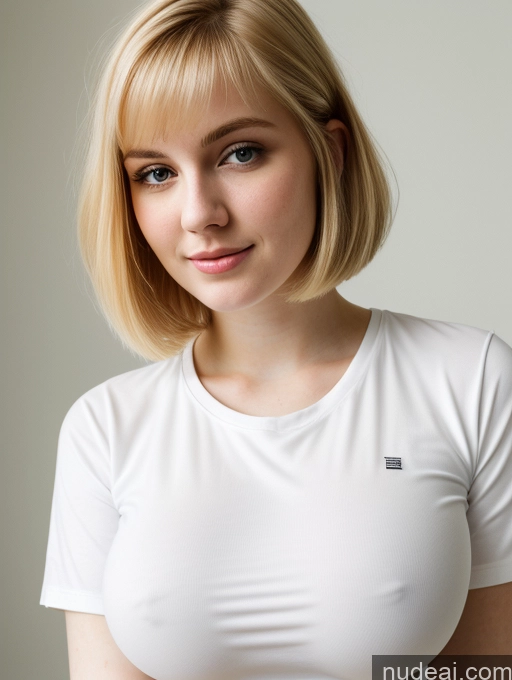 related ai porn images free for Busty Perfect Boobs Beautiful Fairer Skin Thick 18 Blonde Bobcut Russian Close-up View Shirt