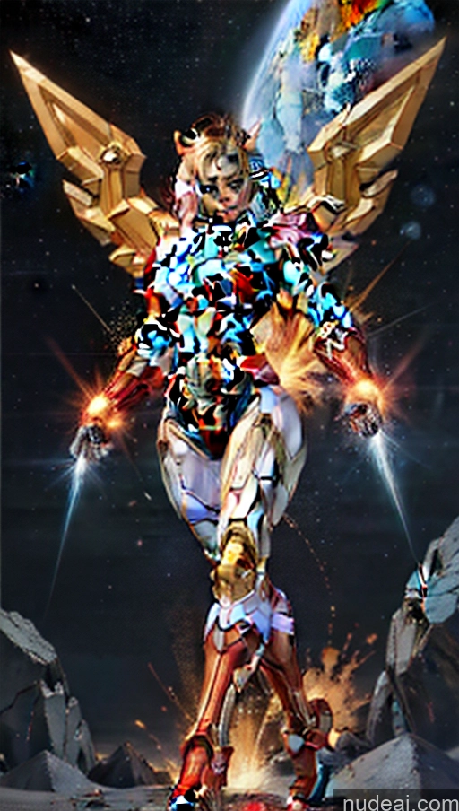 related ai porn images free for Several Bodybuilder Busty Muscular Abs Powering Up Captain Marvel SuperMecha: A-Mecha Musume A素体机娘 Has Wings Space Dynamic View Heat Vision