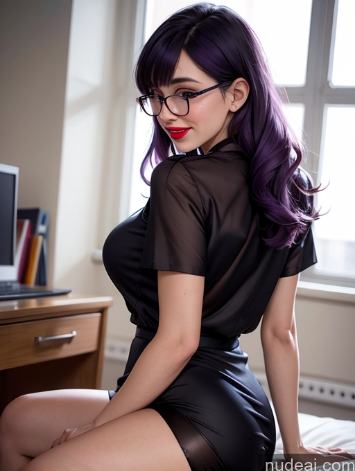 related ai porn images free for Czech Laughing Sexy Face Happy Skinny Big Ass Perfect Boobs Dress Nightgown Satin Simple Front View Office 60s Beautiful Lipstick Purple Hair Bangs Long Legs Long Skirt Stockings Bending Over Glasses