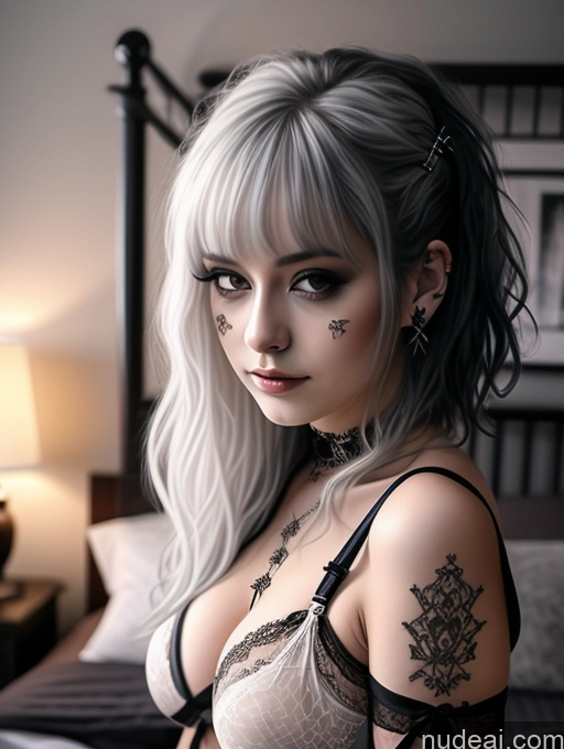 related ai porn images free for Busty Perfect Boobs Close-up View Gothic Punk Girl Model Perfect Body Beautiful 18 White Hair Curly Hair Russian Bedroom Lingerie