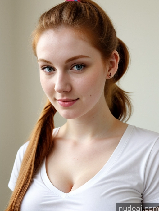 related ai porn images free for Busty Perfect Boobs Beautiful Fairer Skin Thick 18 Ginger Russian Close-up View Shirt Ponytail