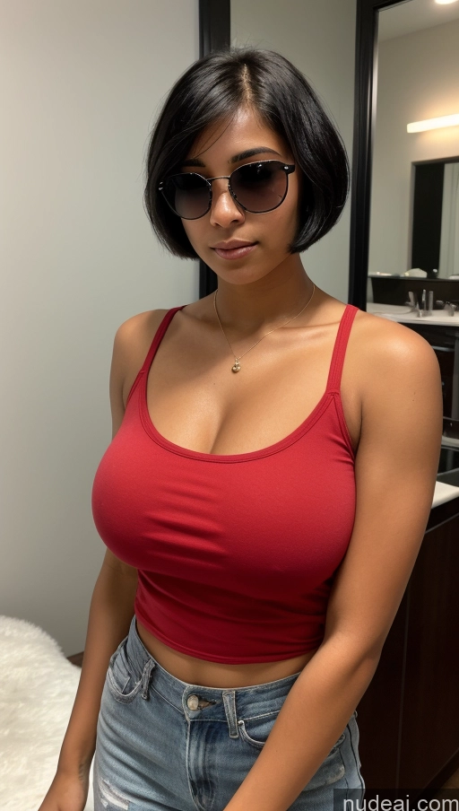 related ai porn images free for One Beautiful 18 Black Hair Short Hair Latina Skin Detail (beta) Athlete Party Casual Serious Front View Blouse Huge Boobs Sunglasses