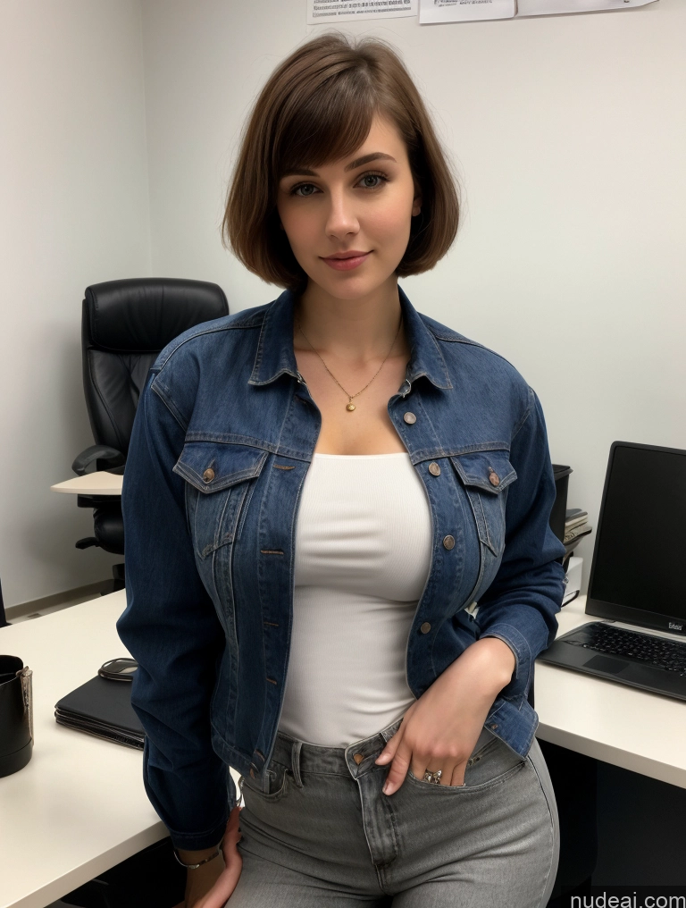 related ai porn images free for Busty Perfect Boobs Beautiful Big Hips Fairer Skin 18 Brunette Russian Short Hair Jacket Shirt Professor Office Jeans Perfect Body Skinny