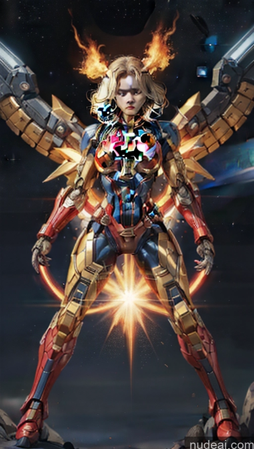 related ai porn images free for Busty Muscular Abs Several SuperMecha: A-Mecha Musume A素体机娘 Captain Marvel Powering Up Cyborg Has Wings Space Dynamic View Heat Vision Science Fiction Style