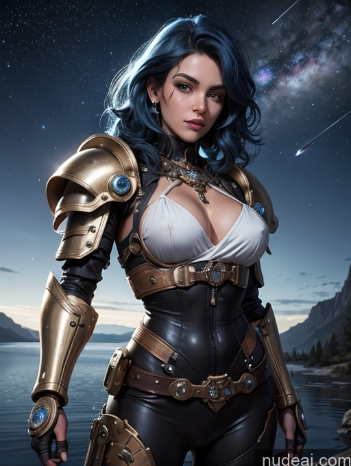 related ai porn images free for Cyborg Jewelry Diamond Jewelry Sci-fi Armor Steampunk Stylish 70s Blue Hair Lake Stargazing