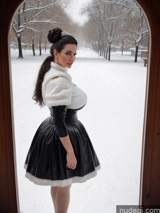 related ai porn images free for Woman Busty Huge Boobs Skinny Short Long Legs Front View Dress Leather Pearl Jewelry Hair Bun Fairer Skin 60s 80s Snow Medieval Hungarian Black Hair