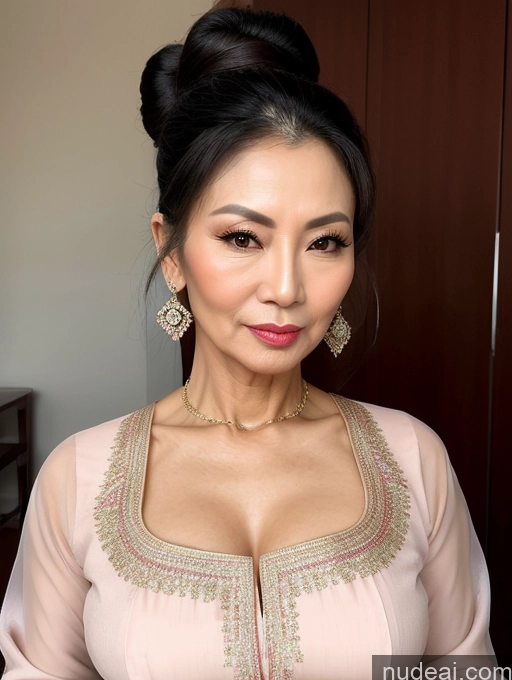 related ai porn images free for Milf Beautiful Skinny Hair Bun 60s Asian Pouting Lips Sexy Face Traditional Cleavage