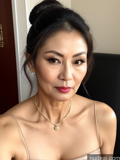 related ai porn images free for Milf Beautiful Skinny Hair Bun 60s Asian Pouting Lips Sexy Face Traditional Cleavage