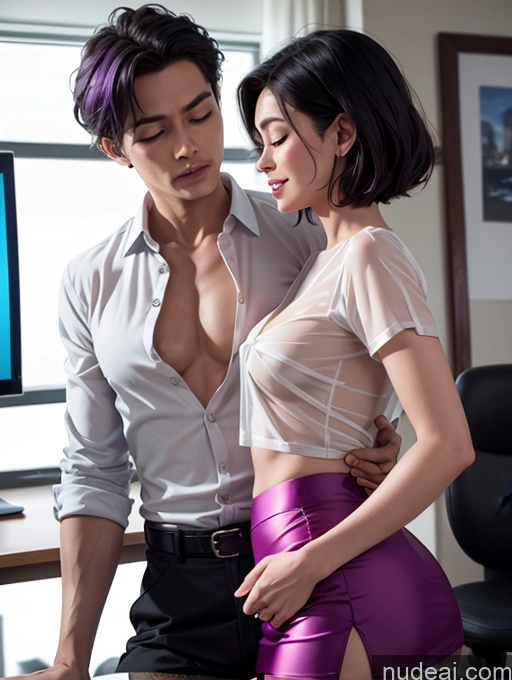 related ai porn images free for 60s Czech Perfect Boobs Purple Hair Pixie Office Blouse Mini Skirt Satin Cleavage Transparent Simple Laughing Sexy Face Orgasm Two Side View Gaming Woman + Man