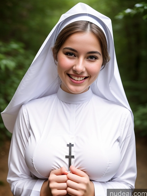 ai nude image of arafed woman in a nun costume holding a cross pics of Woman Busty Perfect Boobs Perfect Body 18 Happy Two Nun