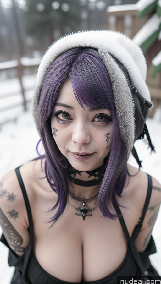 related ai porn images free for Huge Tits, Hard Nipples Laughing Purple Hair Ethiopian Snow Close-up View Gothic Punk Girl Girls Put Her Breast On The Table Milf