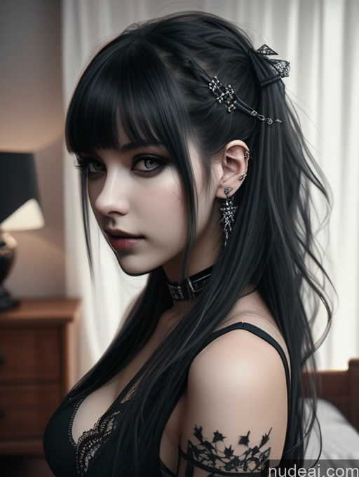 related ai porn images free for Busty Perfect Boobs Close-up View Gothic Punk Girl Model Perfect Body Beautiful 18 Black Hair Long Hair Russian Bedroom One Casual Detailed 3d