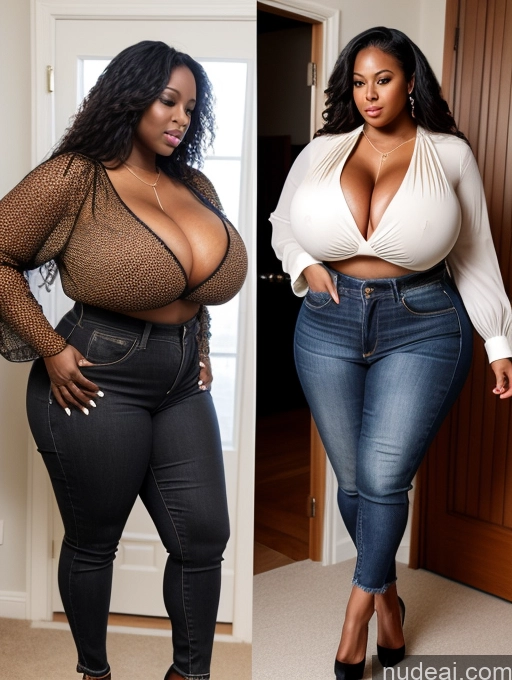 related ai porn images free for Woman Huge Boobs Perfect Boobs Big Ass Big Hips Thick Perfect Body 30s Black Hair Long Hair African Blouse Jeans High Heels Cleavage Detailed