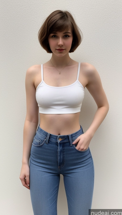 related ai porn images free for Beautiful Big Hips Short Hair Fairer Skin 18 Brunette Russian Skinny Small Tits Jeans Crop Top