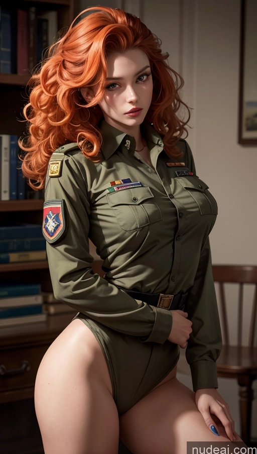 related ai porn images free for Pubic Hair Perfect Body Seductive Curly Hair Front View 20s Military Ginger Two