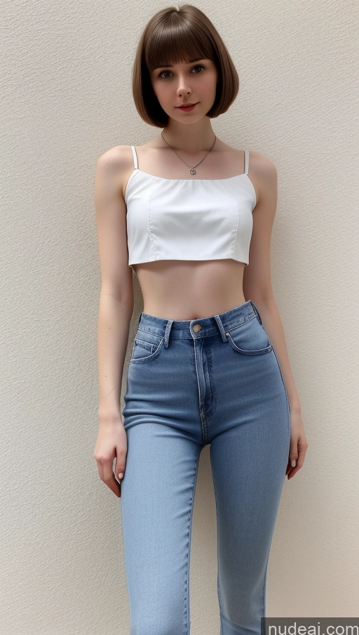 related ai porn images free for One Small Tits Beautiful Skinny Short Hair Fairer Skin 18 Brunette Russian Detailed Blouse Jeans Crop Top