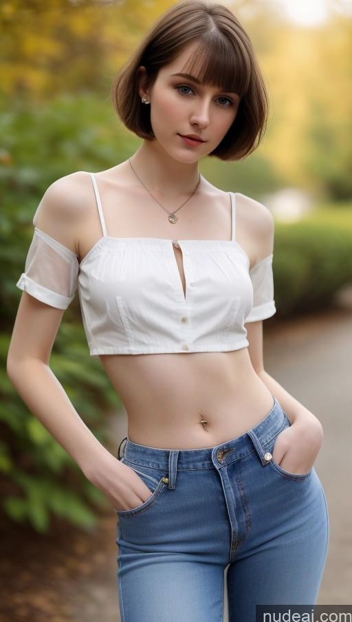 related ai porn images free for One Small Tits Beautiful Skinny Short Hair Fairer Skin 18 Brunette Russian Detailed Blouse Jeans Crop Top