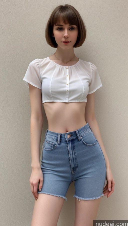 related ai porn images free for One Small Tits Beautiful Skinny Short Hair Fairer Skin 18 Brunette Russian Detailed Blouse Jeans Crop Top