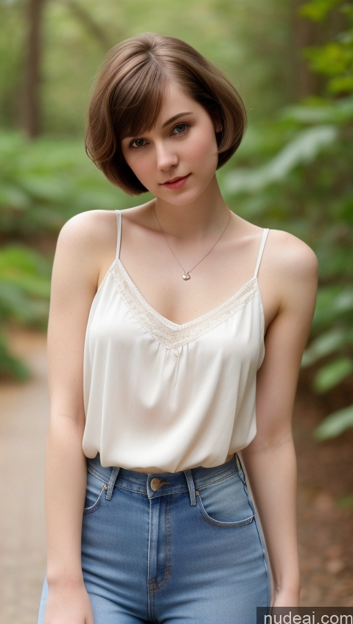 related ai porn images free for One Small Tits Beautiful Short Hair Fairer Skin 18 Brunette Russian Detailed Blouse Jeans Tank Top