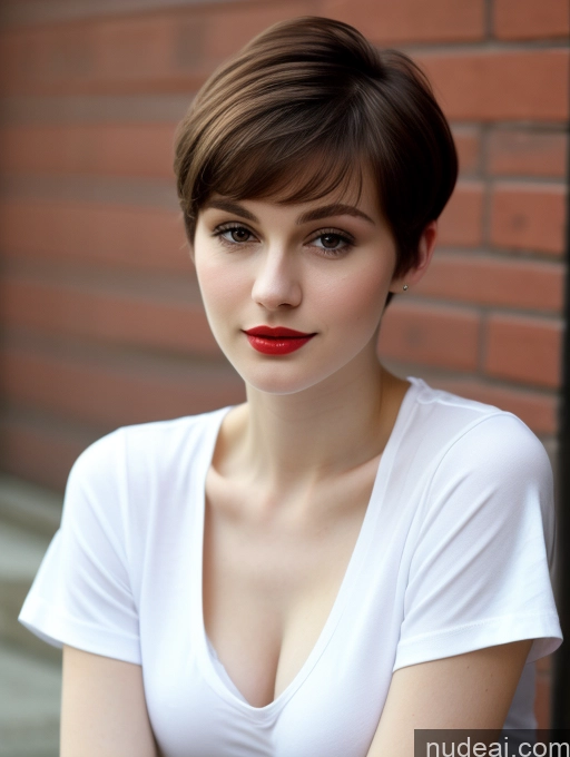 related ai porn images free for Small Tits Beautiful Lipstick Skinny Fairer Skin 18 Brunette Pixie Russian Close-up View Shirt