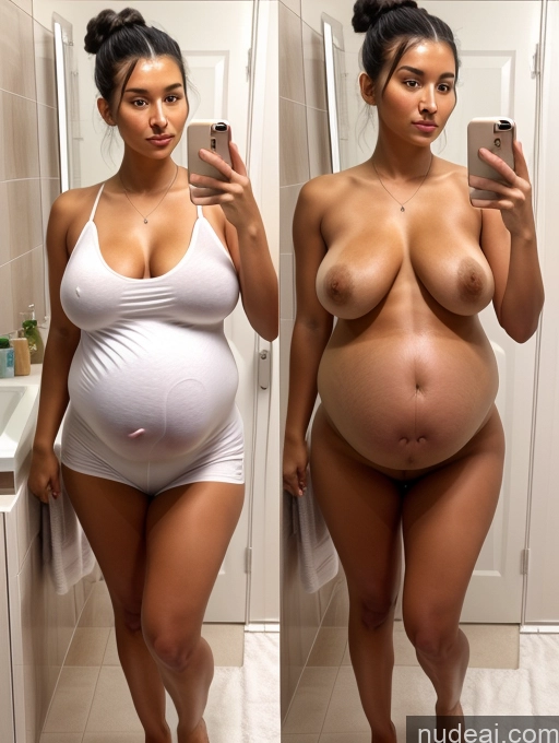 related ai porn images free for Woman One Perfect Boobs Perfect Body Pubic Hair Pregnant Tanned Skin 18 Black Hair Hair Bun Spanish Mirror Selfie Bathroom Front View Stylish Detailed Onoff