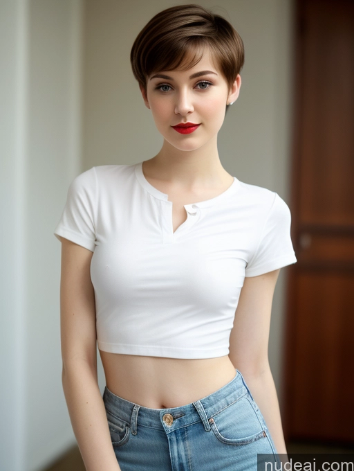 related ai porn images free for Small Tits Beautiful Lipstick Skinny Fairer Skin 18 Brunette Pixie Russian Close-up View Shirt