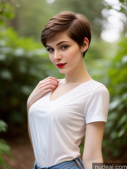 related ai porn images free for Small Tits Beautiful Lipstick Skinny Fairer Skin 18 Brunette Pixie Russian Close-up View Shirt